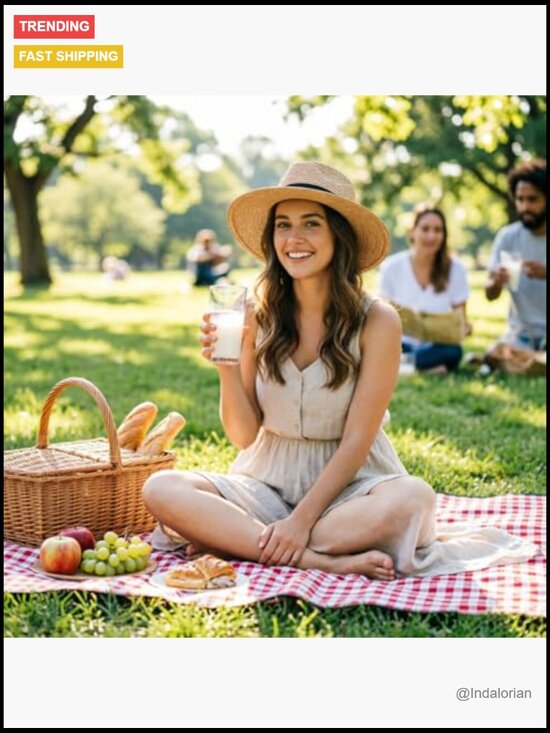 Straw Panama Hat Wide Brim Sun Hat UPF 50+ Foldable Beach Hat with Chin Strap main image 6